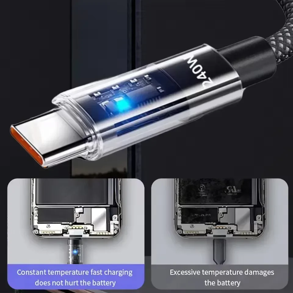 240W Dual Charging Line Type-C - Braided Line recension och pris