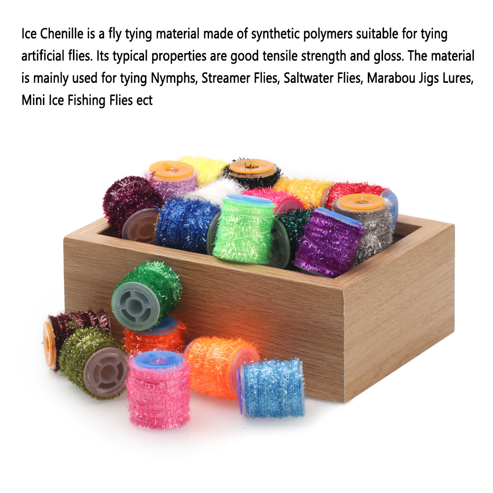 2 Spools Fly Tying Ice Chenill - Ice Fishing Line recension och pris
